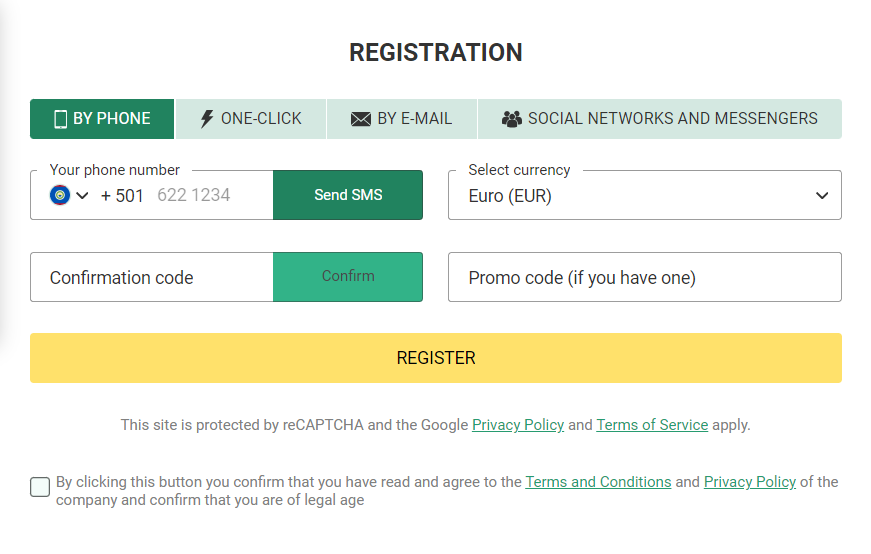 Betwinner Registration Process