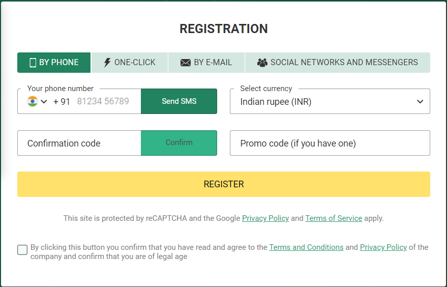Betwinner Registration